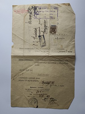 ŻYWIEC, BIAŁA, DISTRICT COURT, LETTER, 1930, STAMP, STAMP, STAMPING