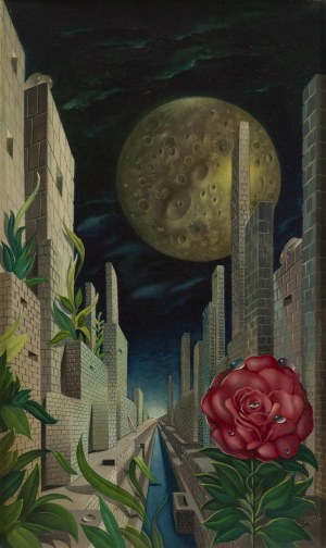 Georges Spiro (Jerzy Spiro, 1909 Warszawa - 1994 Nicea), Księżyc z płaczącą różą