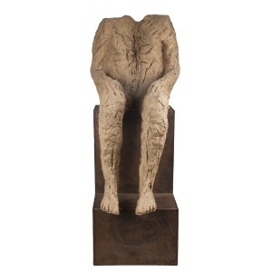 Magdalena Abakanowicz (1930 - 2017), de la série Wise Men (Figure on an Iron Seat), 1988