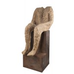 Magdalena Abakanowicz (1930 - 2017), de la série Wise Men (Figure on an Iron Seat), 1988