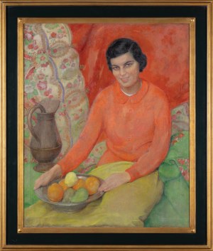 Julia Giżycka-Berezowska, GIRL WITH FRUIT, ca. 1937