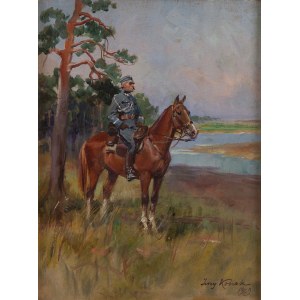 Jerzy Kossak (1886 Krakov - 1955 Krakov), Piłsudski na kaštanu, 1929