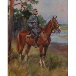 Jerzy Kossak (1886 Krakov - 1955 Krakov), Piłsudski na kaštanu, 1929