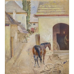 Jacek Malczewski (1854 Radom - 1929 Krakov), Vesnická ulice, 1894