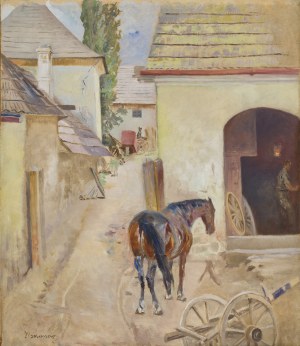 Jacek Malczewski (1854 Radom - 1929 Kraków), Wiejska uliczka, 1894