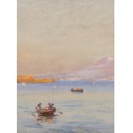 Eugene Wrzeszcz (1851 Kyiv Governorate - 1917 Kyiv), View of Vesuvius from the Bay of Naples