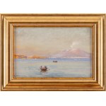 Eugene Wrzeszcz (1851 Kyiv Governorate - 1917 Kyiv), View of Vesuvius from the Bay of Naples
