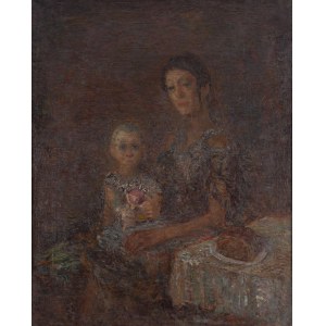Konstanty Mackiewicz (1894 Małoryta k. Brześcia - 1985 Łódź), Kobieta z dzieckiem, 1924