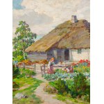 Emil Lindeman (1864 Warsaw - 1945 Ozorków near Lodz), Village garden