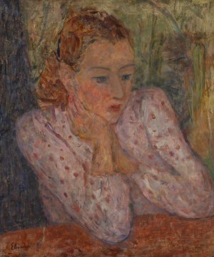 Eugeniusz Eibisch (1895 Lublin - 1987 Warszawa), Portret Bożeny Zenowicz, 1946