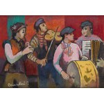 Roman Sielski (1903 Sokal - 1990 Lwów), Wiejscy muzykanci, 1978