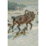 Roman Antoni Breitenwald (1911 Piotrków Trybunalski - 1985 Miechów), Zimowy zaprzęg
