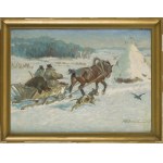 Roman Antoni Breitenwald (1911 Piotrków Trybunalski - 1985 Miechów), Zimowy zaprzęg