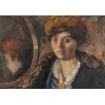 Cracow painter, 20th century, Portrait of a lady at the mirror, interwar period