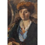 Cracow painter, 20th century, Portrait of a lady at the mirror, interwar period