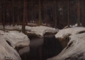 Roman Bratkowski (1869 Lwów - 1954 Wieliczka), Leśny potok (