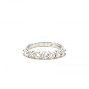 14K WHITE GOLD RING 2.72 GR HALF ETERNITY WITH NATURAL DIAMONDS 1.27 CARATS - RNG40804