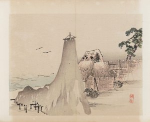 Kōno Bairei (1844-1895), wyd. Yamada Shinzaburo, Wioska rybacka, Kioto, 1913 r.