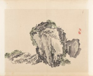 Kōno Bairei (1844-1895), wyd. Yamada Shinzaburo, Skały, Kioto, 1913 r.