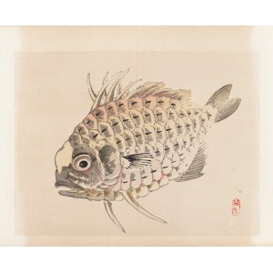Kōno Bairei (1844-1895), published by Yamada Shinzaburo, Fish, Kyoto, 1913.
