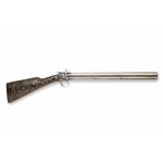 Revolver rifle with a bundle of six rotating smoothbore barrels and a "London" percussion lock | England (London), English