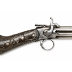 Revolver rifle with a bundle of six rotating smoothbore barrels and a "London" percussion lock | England (London), English