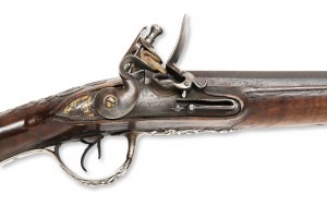 Flintstone double barrel rifle | France, French