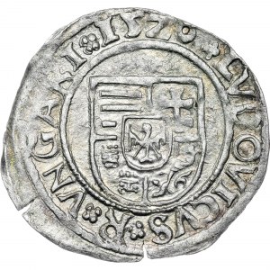 Hungary - Ludwig II. Jagello (1516 - 1526) Denar 1526 Neustadt