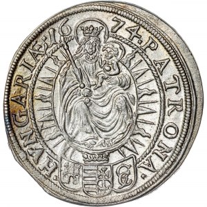 Leopold I. (1657-1705) XV Kreuzer 1674 Pressburg
