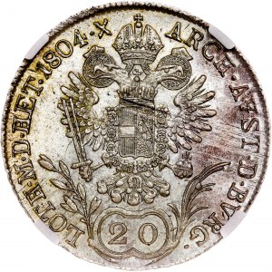 Franz I. (1792 -1835) 20 Kreuzer 1804 B