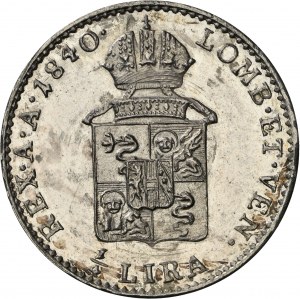 Ferdinand I. (1835-1848) ¼ Lira 1840 V