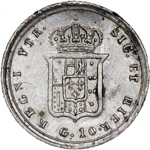 Italian States - Ferdinando II di Borbone (1830-1859) - 10 Grana 1855