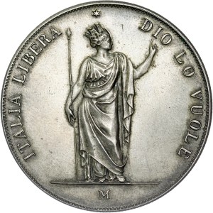 Les Etats italiens - Lombardie - 5 Lire 1848 M