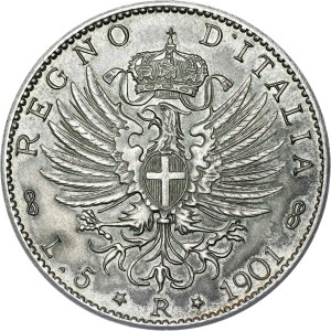 Italy - Vittorio Emanuele III (1900-1946) - 5 Lire 1901 R