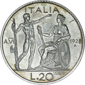 Italie - Vittorio Emanuele III (1900-1946) 20 Lire 1928 R