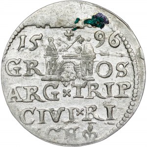 Pologne - Sigismond III Vasa Groschen (Trojak) 1596 Riga