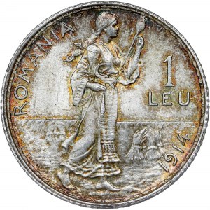 Romania - Carol I - 1 Leu 1914