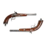 Pair of percussion pistols in a case Carl Schmidt in Kühndorf bei Suhl | Germany (Kühndorf, Suhl), German