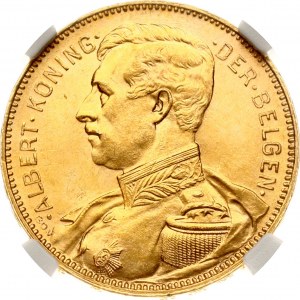 Belgium 20 Francs 1914 NGC MS 64+
