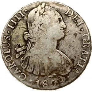 Bolivia 8 Reales 1808 PTS PJ Countermarked