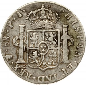 Bolivia 8 Reales 1808 PTS PJ Countermarked
