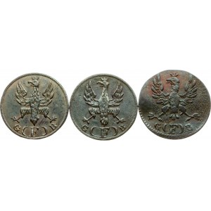 Germany Frankfurt 1 Heller (1819 - 1821) F GB Lot of 3 Coins