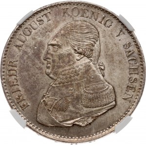 Germany Saxony Taler 1822 IGS NGC MS 61