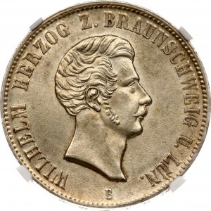 Germany Brunswick-Wolfebuttel Taler 1854 B NGC MS 61
