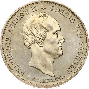 Germany Saxony Taler 1854 Death PROOF-LIKE-