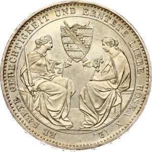 Germany Saxony Taler 1854 Death PROOF-LIKE-