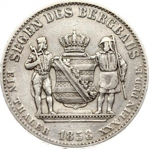 Germany Saxony Taler 1858 F Mining