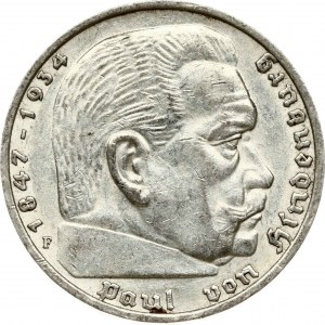 Germany Third Reich 5 Reichsmark 1936 F Paul von Hindenburg