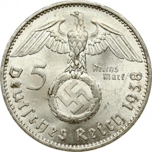 Germany Third Reich 5 Reichsmark 1938 A Paul von Hindenburg