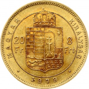 Hungary 20 Francs / 8 Forint 1878 KB